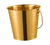 LIXSAZSE Seau à glace unique en acier inoxydable avec poignée, idéal pour rafraîchir bières et champagnes lors de toutes vos célébrations en extérieur, or, 2000 ml