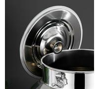 LIXSAZSE Seau à huile en acier - Couvercle hermétique pour un stockage sécurisé Large application Stockage de boîtes à thé Fermenteurs en acier inoxydable