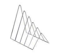 LIXSAZSE Serre-livres géométrique élégant en fer pour étagères à livres et disques lourds, disques vinyles, jeux vidéo fluides et œuvres d'art originales, Argent, 13.5 x 9.5 x 14 cm