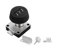 LIXSAZSE Serrure à came sans ntirouille pour armoires alliage sans clé tiroir classeur serrure mécanique à combinaison, noir