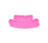 LIXSAZSE Silicone joyeux anniversaire moule Portable couleur unie remplacement maison boulangerie gâteau Biscuit pâtisserie moule accessoires, Rose, Type 2