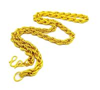 LIXSAZSE Simulation grandes chaînes en or collier en alliage épais accessoires décoratifs rappeur doré lien cubain pendentif brillant