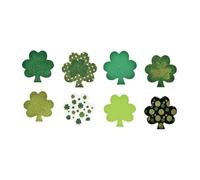LIXSAZSE St Patricks Day Stickers Shamrock Shapes Priez pour la venue de la chance Décoratif Suspendu Glitter Apparence Pour Clover