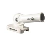 LIXSAZSE Support de mât de drapeau robuste en aluminium, fixation extérieure, facile à installer, support d'affichage drapeau réglable, lampadaire blanc