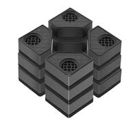 LIXSAZSE Support de Roue ondulée à Stable et Ferme, 4 pièces, pour éviter Les Rayures au Sol, Double, réduction du Bruit en Plastique, Carré à Trois Couches