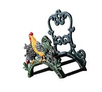 LIXSAZSE Support de Tuyau d'arrosage de Style Vintage, Support Mural décoratif en Fonte pour Jardin paysager, Tuyau d'arrosage Mural équipé vis Montage, Jardin en Fonte, Poulet, 22x11x21.5cm