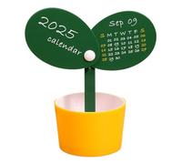 LIXSAZSE Support d'ornement de calendrier de germination Vibrant, calendrier créatif, organisateur bureau numérique amusant avec Style foyer, Jaune