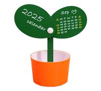 LIXSAZSE Support d'ornement de calendrier de germination Vibrant, calendrier créatif, organisateur bureau numérique amusant avec Style foyer, Orange