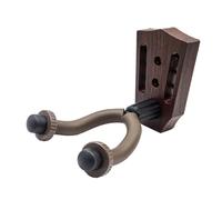 LIXSAZSE Support mural pour guitare avec crochet métallique, présentoir polyvalent et fonctionnel avec crochet pour cordes, Noir Marron, Type classique