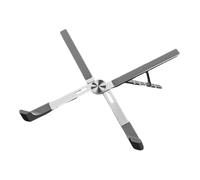 LIXSAZSE Support Pliant en Alliage d'aluminium pour Ordinateur Portable doré, Hauteur réglable pour soulager Le Cou et Facile à, Force Uniforme, en Forme de X - Blanc