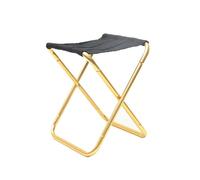 LIXSAZSE Tabouret Pliable Chaise antirouille Camping en Plein air randonnée pêche Sac à Dessin siège Relaxant avec Sac de Rangement, Or