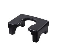 LIXSAZSE Tabouret Portable et Facile à Nettoyer pour s'asseoir sur Les Toilettes - Parfait pour Les Voyages Tabourets de Salle de Bain en PP à Forte capacité portante, Noir, Forme Courte