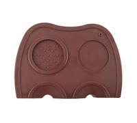 LIXSAZSE Tapis de bourrage en Silicone, large gamme d'options pour les amateurs de café, Gel silice, tapis bourrage en Silicone, facile à nettoyer, café double tête L