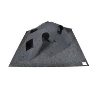 LIXSAZSE Tapis de Jeu d'activité de Chat Portable et Pratique Amusant n'importe où Animal de Compagnie Mignon Pratique Pratique et Portable, Carré Gris, 100cm*100cm