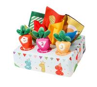 LIXSAZSE Tapis de Sol en Peluche Carotte 2 en 1, Jouet sensoriel Stimulant l'éveil des Tout-Petits grâce à des activités ludiques et l'implication Parents. Jouet sensoriel à Tirer Forme de boîte