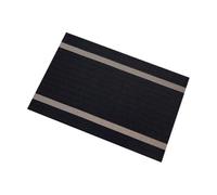 LIXSAZSE Tapis de Table en PVC à Motif rayé napperons résistant pour aux Taches Bol Tasse caboteur Anti-dérapant étanche Tables à Manger décors Tapis, Noir, Rectangle/30 * 45cm