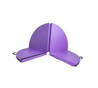 LIXSAZSE Tapis de yoga portable d'intérieur/de danse, forme ergonomique, épaisseur renforcée, idéal pour divers exercices de fitness d'extérieur, pliable, Violet, Diamètre 1.2 m