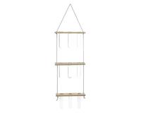 LIXSAZSE Terrarium pour Plantes à Suspendre au Mur - Belle Forme ajoute Une Touche de Nature Tube à essai pour Plantes hydroponiques Suspendre au Mur Facile, Bois bohu