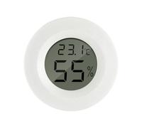 LIXSAZSE Thermomètre Rond avec écran LCD Hygromètre numérique sans Fil Sports Camping Moniteur de température Entreprise Bureau, Blanc