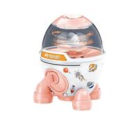 LIXSAZSE Tirelire fusée verrouillable à clé en ABS pour Enfants - Idéale pour développer Leur Sens des finances - Cadeau de Noël, d'anniversaire Autre, Rose, 16 x 11 x 15.5 cm