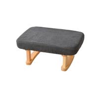 LIXSAZSE Tissu en Bois Petit Tabouret détachable Lavable rectangulaire antidérapant ménage Centre Commercial Chaise Repose-Pieds Chaussure Banc, Type 2 Noir
