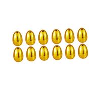 LIXSAZSE Œufs de Pâques dorés et robustes avec charnière, parfaits pour les activités éducatives et à remplir de jouets et surprises lors des fêtes et célébrations, 12 pièces