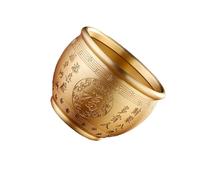 LIXSAZSE Œuvre d'art créative Décoration Feng Shui Bol au trésor Chinois Ornement Bibliothèque Faveurs du Festival du Printemps Décoration dorée Décor, Modèle A