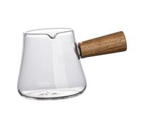LIXSAZSE Verre doseur à bec verseur unique, pichet à parois épaisses en verre transparent pour verser le café et les boissons lactées. Doseur confortable bec verseur unique,