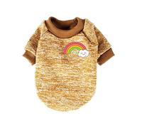 LIXSAZSE Vêtements pour Chiens Douceur Garder au Chaud Pull pour Animaux de Compagnie Respirant Chiot Gilet vêtements Costumes Automne et Hiver Chiens T-Shirts, Kaki, S