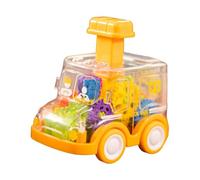 LIXSAZSE Voiture Musicale mécanique colorée à Glisser, pour Les Enfants. Développe l'imagination des Enfants grâce à Un Jeu captivant. , Jaune , 10 x 7 x 10 cm