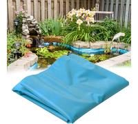 Liyadolaam Bleu 0,16mm Bâche d'étang à Poissons Facile à Couper HDPE extérieur étangs de carpes koï Membrane Étanche Renforcée Idéale pour Bassins Aquatiques et Lotus.(6x7m)