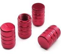 liyahuihh 4 Pièces Bouchons de Valve Métal pour Ford Mustang V 2011 2012 2013 2014 - Joint Étanche, Résistants à la Corrosion, Installation Facile,Red/D