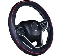 liyahuihh Couvre Volant pour Citroen Versailles C5X 2022, Housse de Volant Respirante et Antidérapante, Accessoire Auto Intérieur,Black Red/D