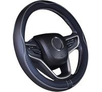 liyahuihh Couvre Volant pour Citroen Versailles C5X 2022, Housse de Volant Respirante et Antidérapante, Accessoire Auto Intérieur,Black White/B