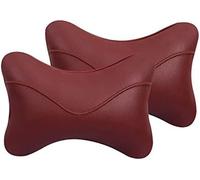 LIYANDAFA 2 Pièces Appui-tête de Voiture adapté pour Alfa Romeo Stelvio 2000-2024, Cuir Oreiller de Cou Respirant Ergonomique Soutien Cervical Confort,Red
