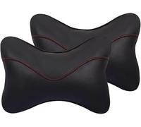 LIYANDAFA 2 Pièces Appui-tête de Voiture adapté pour Audi A3 2008-2025, Cuir Oreiller de Cou Respirant Ergonomique Soutien Cervical Confort,Black