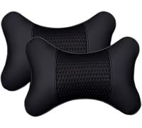 LIYANDAFA 2 Pièces Coussin Appui-tête pour Kia Soul 2020-2025, Cuir PU Maille Repose-tête Cervical Voyage Respirant Accessoire Auto Siège,Black