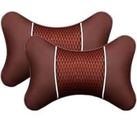 LIYANDAFA 2 Pièces Coussin Appui-tête pour KIA Sportage 2007-2025, Cuir PU Maille Repose-tête Cervical Voyage Respirant Accessoire Auto Siège,Red