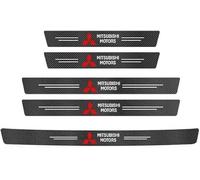 LIYANDAFA 5 Pièces Protection Seuil de Porte de Voiture pour Mitsubishi Mirage VI Hatchback 2017-2019, Bandes de Seuil en Fibre de Carbone Automobile, Résistant aux Rayures et Anti-Dirt