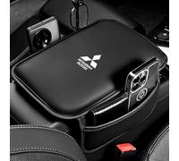 LIYANDAFA Coussin D'Accoudoir Voiture pour Mitsubishi Colt CA0, Boîte Cuir Accoudoir Accessoires pour Les Véhicules, Coussin d’Accoudoir Voiture avec Deux Poches,White