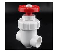 LiyanWu Vanne guillotine manuelle en PVC pour aquarium et irrigation | Vanne d'arrêt étanche avec commande en continu pour un débit d'eau facile, ID63 mm blanc