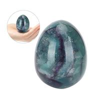 Liyeehao Grande Fluorite, Naturel Fluorite Oeuf Massage Jade Guérison Cristal Coloré Accueil Artisanat Décoration Fluorite Pierre Minéral Pierres Flourite Cristal Cristal Pierre Spa Énergie Pierre