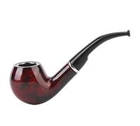 Liyeehao Pipe à Fumer du Tabac, Pipe à Fumer en Bois imitant la résine de Grain de marbre Rouge Outils de Pipe à Fumer tête Ronde Outil de Cigarette à Fumer