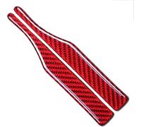 LiYeeYP 2 Pièces Bandes de Protection Anti-Rayures Rétroviseur pour Man TGE 2017 Vans Onwards, Bande de Protection Anti-Rayures en Fibre de Carbone, Garniture de Porte,Red