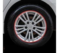 LiYeeYP Bandes décoratives pour moyeu de roue de voiture Audi A6 / Avant (type 4F/C6 à partir de 03/2005-09/2008), bandes décoratives pour roues de voiture, rouges