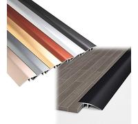 LIYI929GP Barre De Seuil 43mm Large, Bande De Transition en Aluminium Noire Or Argent, Profilés De Transition pour Bois Au Carrelage, Transitions Et Trim De Seuil, avec Adhésif, pour Porte/Balcon