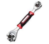 LIYINGFUING Clé à molette rotative à 360 degrés 52 en 1, outil utilitaire universel multifonction - [avec poignée magnétique en caoutchouc] type fleur de prunier (8-19 mm) 52 en un