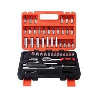 LIYINGFUING Lot de 121 manchons d'outils de réparation automobile robustes et durables - [Grande boîte] Jeu de 46 clés à douille