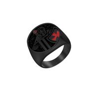 LIYINGFUING Lot de 2 bagues en acier inoxydable avec croix rétro en Europe et en Amérique, 13#, Métal