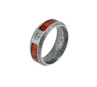 LIYINGFUING Lot de 2 bagues en acier inoxydable avec de vieilles lettres pour homme en Europe et en Amérique, 12#, Métal